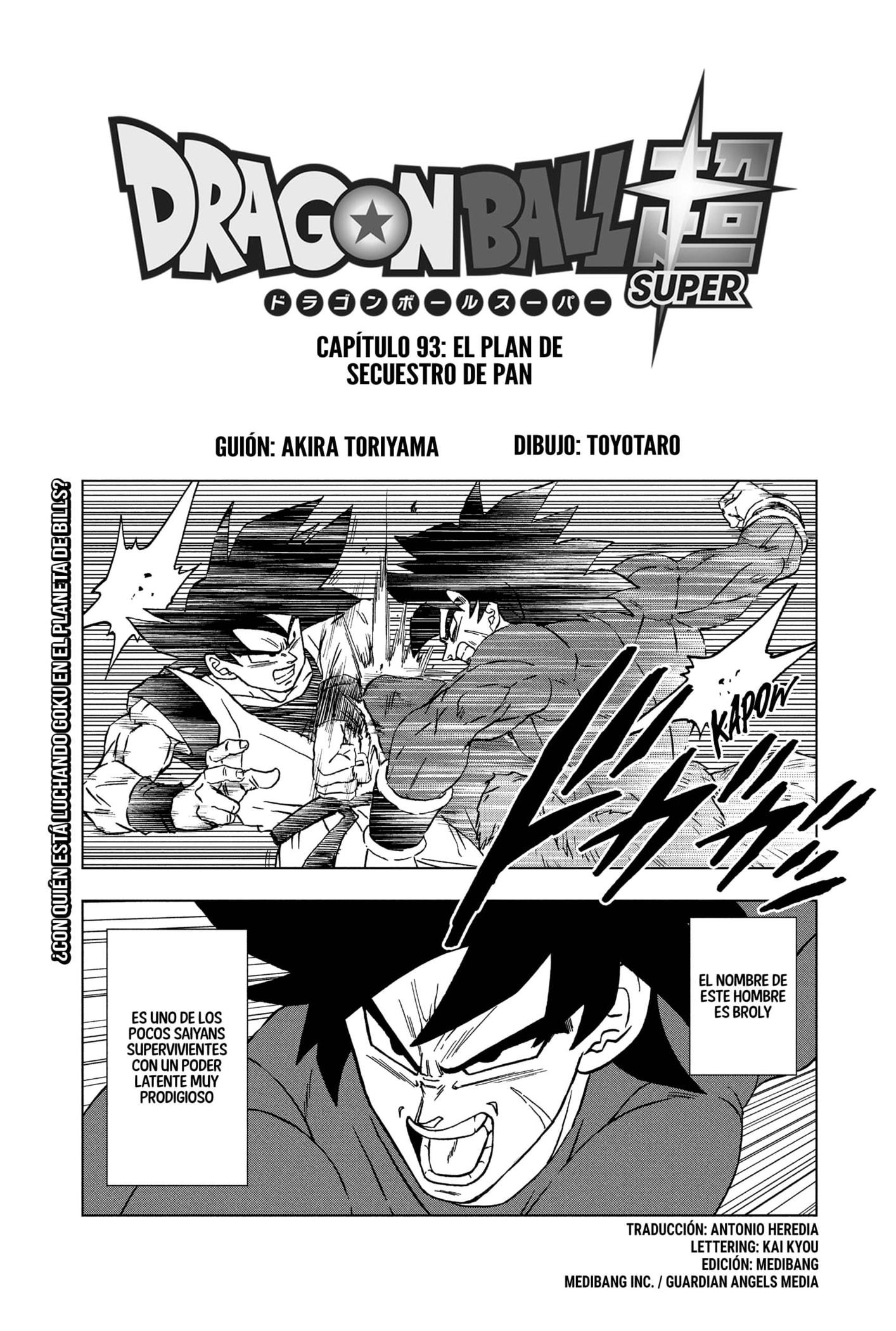 Leer Dragon Ball Super Manga Capitulo 93 en Español Gratis Online