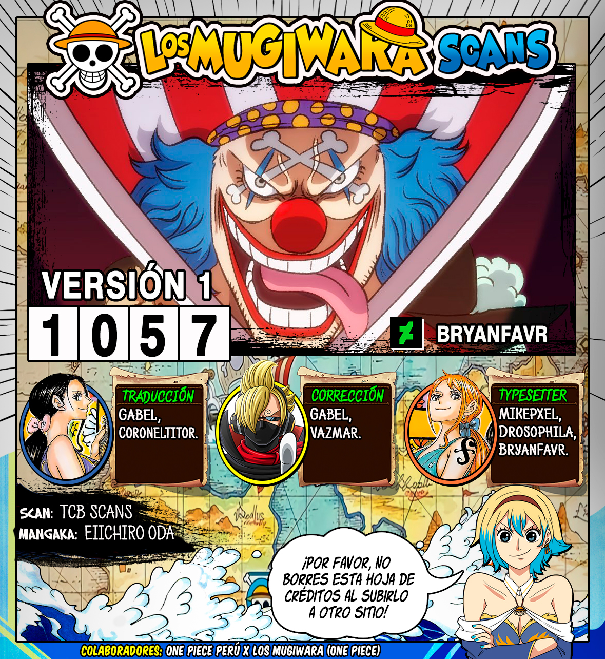 Cuándo sale One Piece Capítulo 1057 del manga?